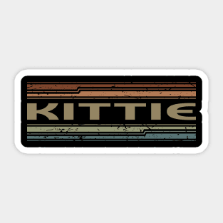 Kittie Retro Lines Sticker